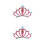 2Stk Haarkrone Rosa Strahlend Leicht Für Feier 5
