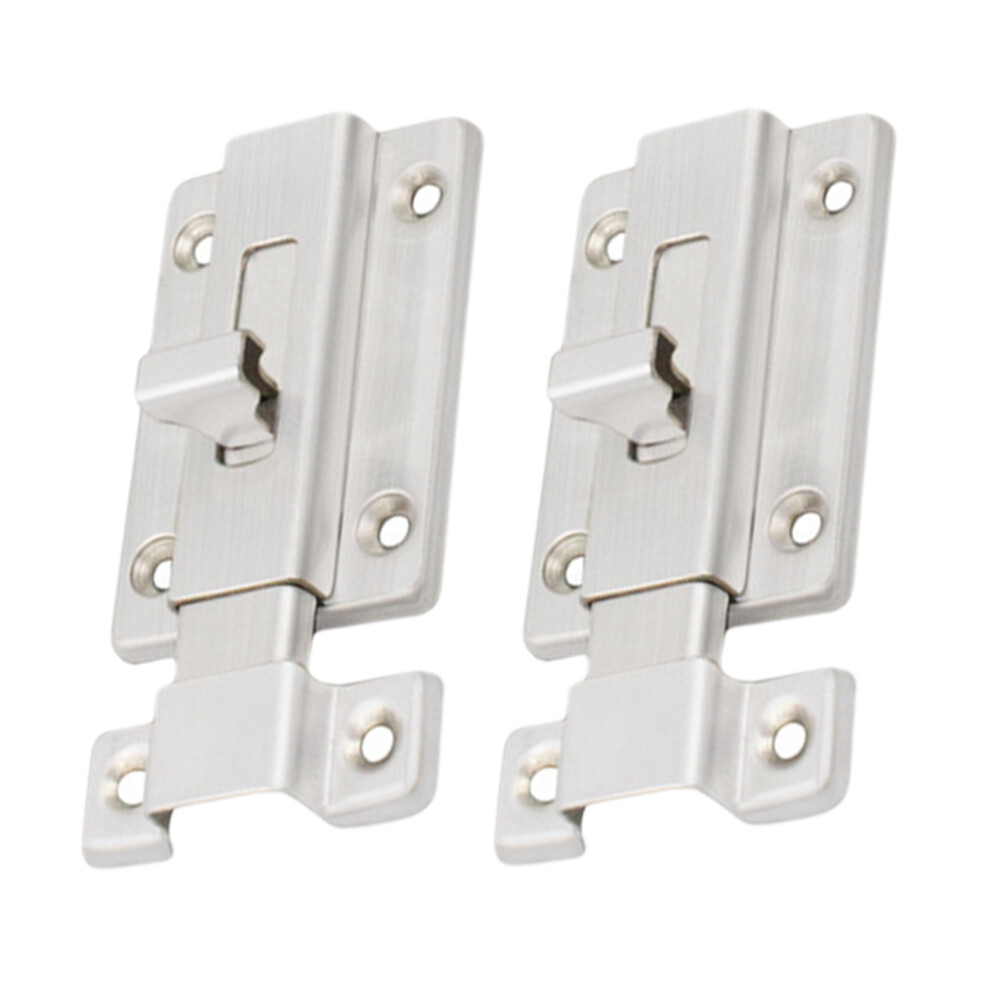 4 Pcs Stainless Steel Sliding Latch Lock For Door 3631552433199