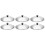 6Pcs Silver Stainless Steel Kitchen Pot Lids Universal Covers 6