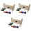 3Sets Adjustable Bracelet Weaving Rack Assorted Colors DIY Craft Kit 3