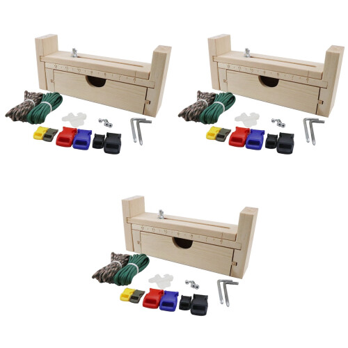 3Sets Adjustable Bracelet Weaving Rack Assorted Colors DIY Craft Kit 2