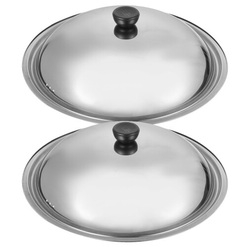 6Pcs Silver Stainless Steel Kitchen Pot Lids Universal Covers 1