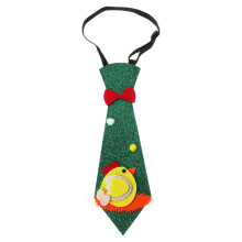 5Pcs Cartoon Easter Neckties Kids Party Costume Green Felt Tie