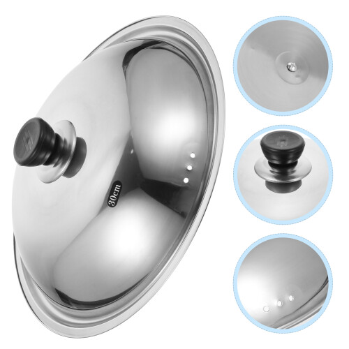 3Pcs Household Stainless Steel Pan Lid Multi-Function Round Pot Cover 2