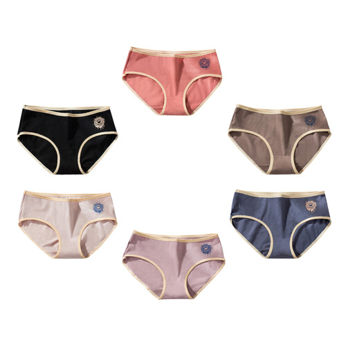 12Stk Baumwollslips Damen Elastisch Mid Waist Mädchenunterwäsche 2