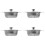 4Pcs Kitchen Sink Draining Strainer Stainless Steel Filter Silver 7