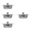4Pcs Kitchen Sink Draining Strainer Stainless Steel Filter Silver 9