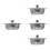 4Pcs Kitchen Sink Draining Strainer Stainless Steel Filter Silver 8