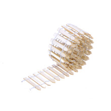 3Pcs Light Brown Mini Wood Fence for Fairy Garden Courtyard Decoration