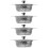 4Pcs Kitchen Sink Draining Strainer Stainless Steel Filter Silver 10