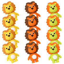 2 Pcs Lovely Lion Shaped Erasers Valentine'S Day Mini Cartoon Animal