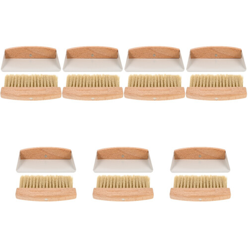 7Sets Draagbare Mini Bureauborstel En Stoffer Wit Voor 2