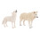 6Pcs White Educational Toy Model Durable PVC for Kids 1