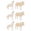 6Pcs White Educational Toy Model Durable PVC for Kids 8