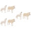6Pcs White Educational Toy Model Durable PVC for Kids 7