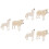 6Pcs White Educational Toy Model Durable PVC for Kids 6