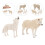 6Pcs White Educational Toy Model Durable PVC for Kids 10