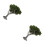 2Pcs High Simulation Miniature Olive Green Trees for Sand Table Decor 4