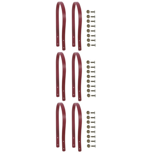 6Pcs Dark Red Handbag Strap Thick Belt for Tote Replacement 1