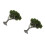 2Pcs High Simulation Miniature Olive Green Trees for Sand Table Decor 9