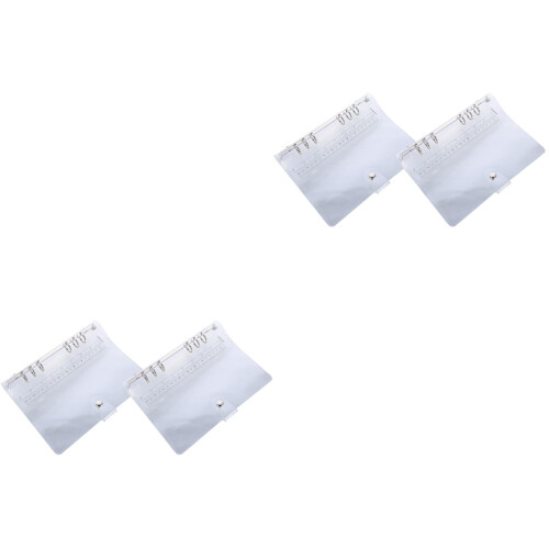 4Pièces Étui PVC Transparent A5 Protège Bouton Pression 2