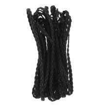 2Pcs Black PU Braided Cord for Bracelet Necklace DIY Jewelry Making