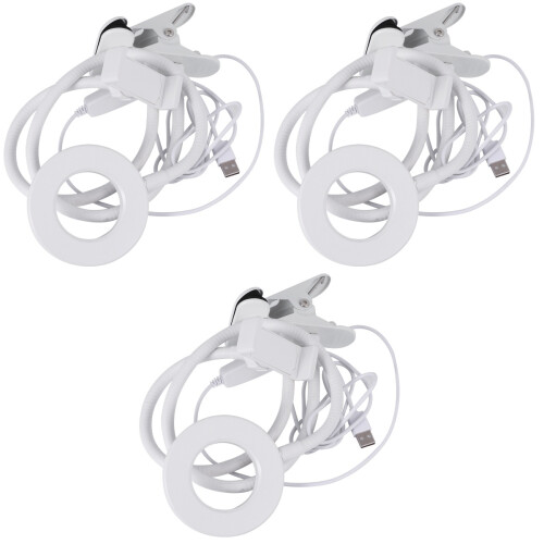 3Pcs White LED Ring Light Dimmable Fill Light for Selfie and Makeup 2