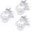 3Pcs White LED Ring Light Dimmable Fill Light for Selfie and Makeup 6