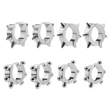 16Pcs Silver Ear Cuff Clip on Earrings Titanium Steel for Women Girls