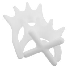 6Pcs White Plastic Pool Cue Bridge Heads Slip-on Billiard Accessories