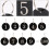 2 Count Digital Hand Card Acrylic Tag Number Key Tags Rings Hotel 9