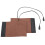 4Pcs Motorcycle Heated Handlebar Grip Covers with PU Brown 1