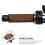 4Pcs Motorcycle Heated Handlebar Grip Covers with PU Brown 8