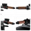 4Pcs Motorcycle Heated Handlebar Grip Covers with PU Brown 4