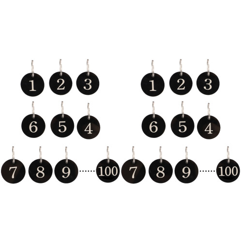 2 Count Digital Hand Card Acrylic Tag Number Key Tags Rings Hotel 1