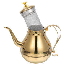 3Pcs Stainless Steel Heating Kettle with Tea Strainer Golden