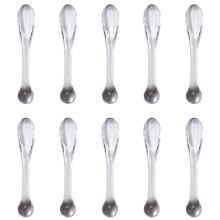 20Pcs Clear Plastic Facial Cream Spatulas for Makeup and Skincare Use