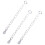 9 Pcs Sterling Silver Adjustable Extender Chain For Bracelets Diy 11