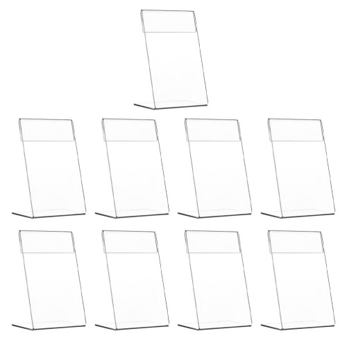 45 Pcs Acrylic Display Stand L-Shape Slanted Desktop Menu Holder