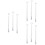 9 Pcs Sterling Silver Adjustable Extender Chain For Bracelets Diy 6