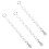 9 Pcs Sterling Silver Adjustable Extender Chain For Bracelets Diy 10