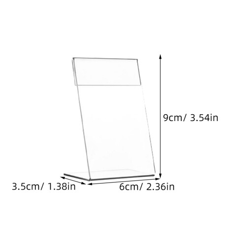 45 Pcs Acrylic Display Stand L-Shape Slanted Desktop Menu Holder 1