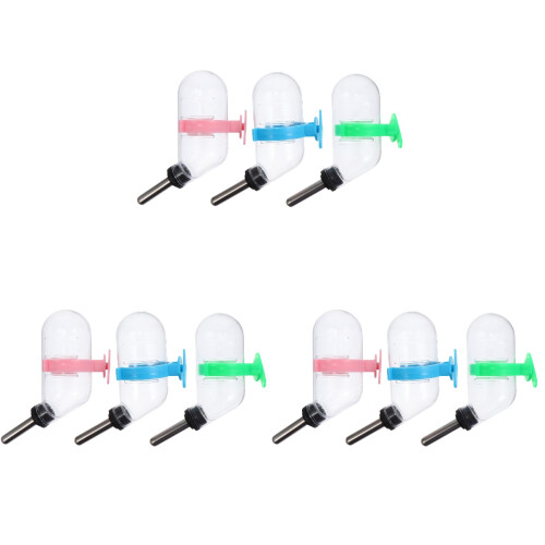 9 Pcs Simple Hamster Water Feeder Practical Drinking Tool Random Color 1
