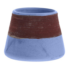 3Pcs Blue Ceramic Match Holder Jar Multi-Functional Storage Container