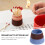 3Pcs Blue Ceramic Match Holder Jar Multi-Functional Storage Container 4