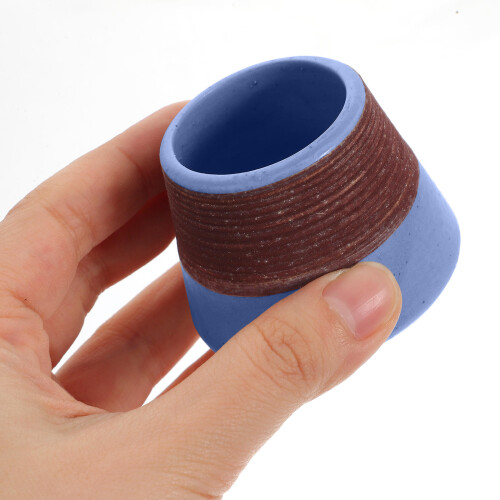 3Pcs Blue Ceramic Match Holder Jar Multi-Functional Storage Container 1