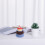3Pcs Blue Ceramic Match Holder Jar Multi-Functional Storage Container 3
