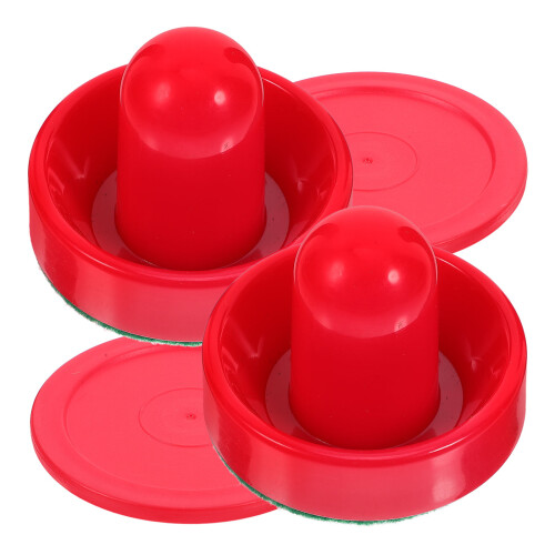 2Sets ABS Plastik Eishockey Pucks Und Paddel Für Freizeitspaß 2