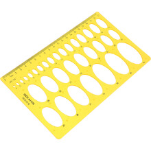 2Pcs Ellipse Draft Rulers Plastic Template For School Office