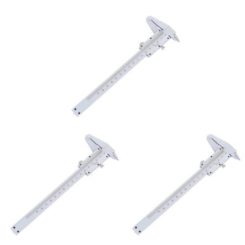 3Pcs White Vernier Caliper 4-Way Gauging Tool for Precise Measurement 1
